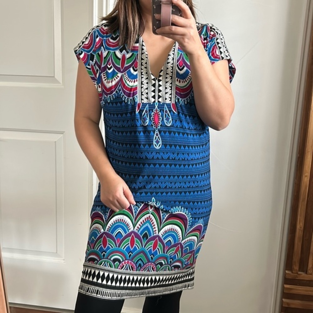 Laundry‎ by Shelli segal Geometric Tunic Dress. Size small